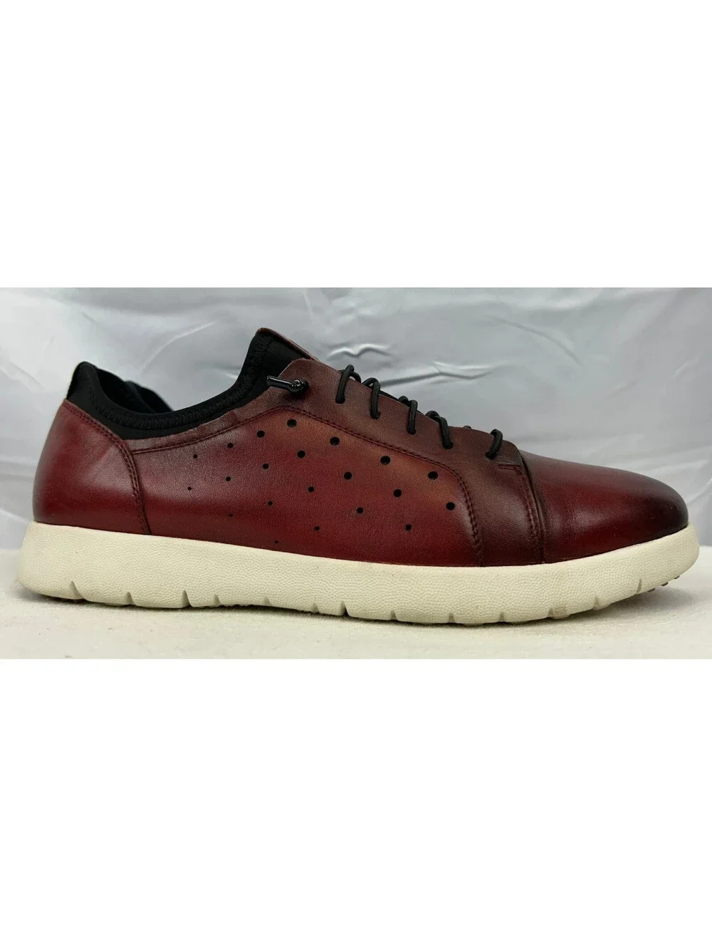 Stacy Adams Men's Size 10.5M Brown Leather Lace Up Sneakers Shoes